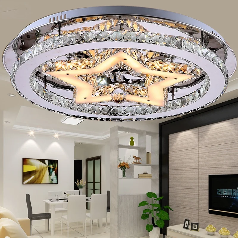 Modern Design Acrylic And Stainless Dimmable Led Ceiling Lamp Lustre K9 Crystal Luminaire Lights For Foyer
Modern Design Acrylic And Stainless Dimmable Led Ceiling Lamp Lustre K9 Crystal Luminaire Lights For Foyer