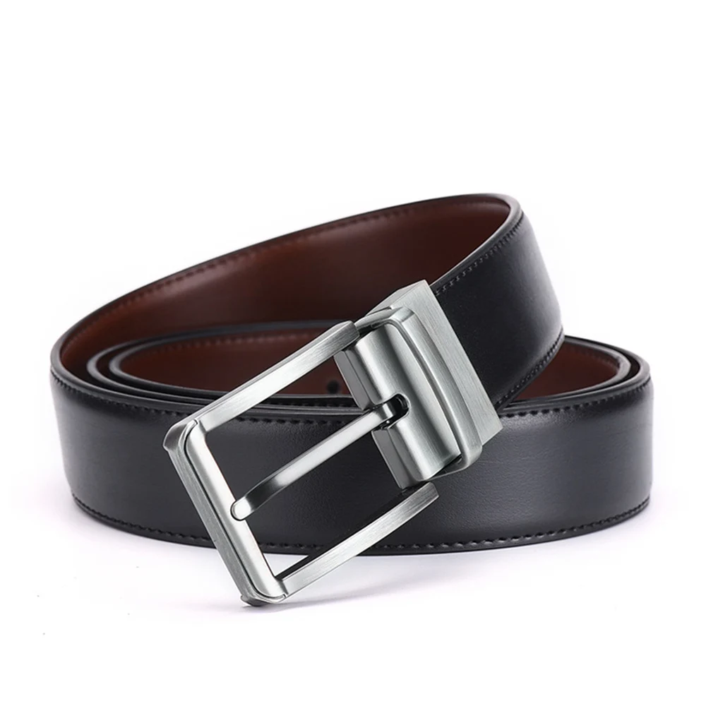 

Genuine Leather Belt For Men's High Quality Buckle Jeans Cowskin Casual Belts Business Cowboy Waistband Male Fashion Designer