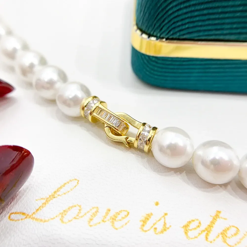 DIY Pearl Accessories S925 Sterling Silver Single Breasted Necklace Buckle Gold Silver Handmade Beaded Buckle K206
DIY Pearl Accessories S925 Sterling Silver Single Breasted Necklace Buckle Gold Silver Handmade Beaded Buckle K206