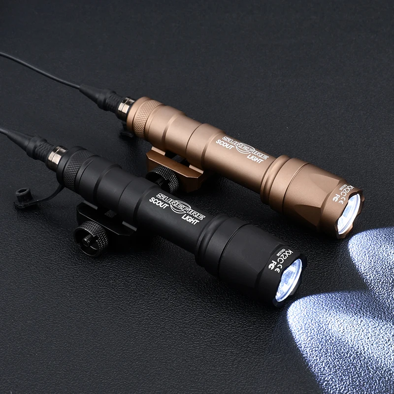 

Tactical Flashlight M300 M300A Airsoft Accesories Surefir Powerful Flashlight M600 M600C Fit 20mm Rifle M4 LED Hunting Light