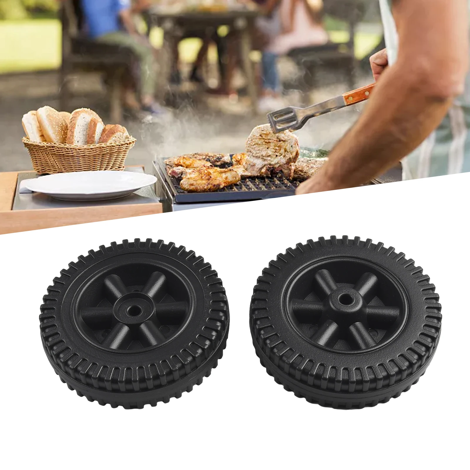 2pcs 6" Grill Wheels Black Replacement Parts For Charbroil Gas Grills For BBQ Grills Most Grills Accessories Tools
2pcs 6" Grill Wheels Black Replacement Parts For Charbroil Gas Grills For BBQ Grills Most Grills Accessories Tools