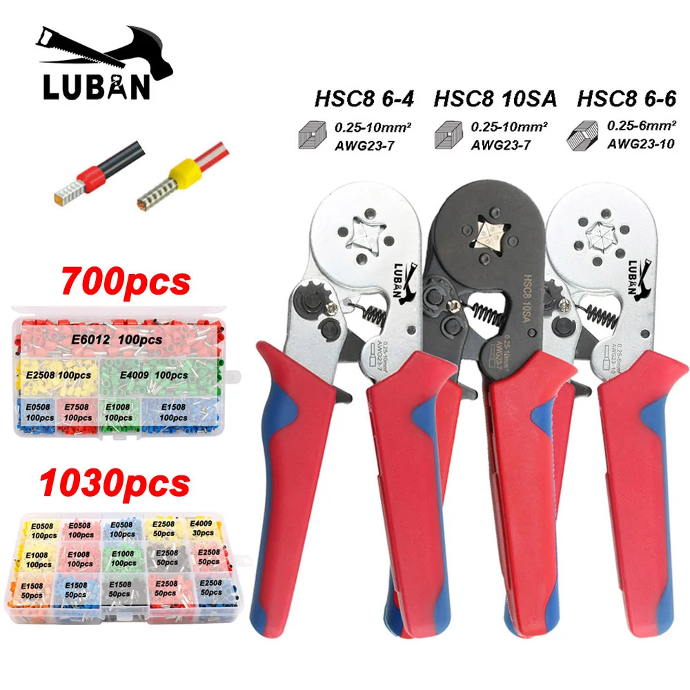 Обжимные клещи для наконечников HSC8 10SA/6-4 0,25-10 мм2 23-7AWG 6-6A 0,25-6 мм2
Обжимные клещи для наконечников HSC8 10SA/6-4 0,25-10 мм2 23-7AWG 6-6A 0,25-6 мм2