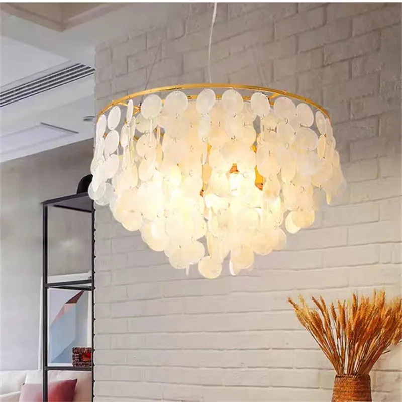 Capiz chandelier luxury Gold Chrome Metal shell lamp Restaurant Living Room Hanging Light Fixtures Hotel Hall dining table light
Capiz chandelier luxury Gold Chrome Metal shell lamp Restaurant Living Room Hanging Light Fixtures Hotel Hall dining table light