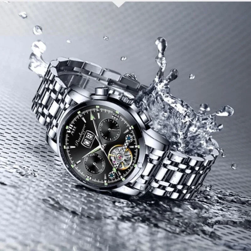 

Автоматические часы для мужчин Военные многофункциональные 3 Sub-Dials Спортивные механические часы Лучший бренд Роскошные мужские часы из нержавеющей стали