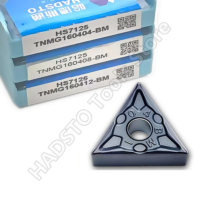 

TNMG160404-BM HS7125/TNMG160408-BM HS7125/TNMG160412-BM HS7125 TNMG331 TNMG332 TNMG333 HADSTO CNC carbide inserts Turning inserts