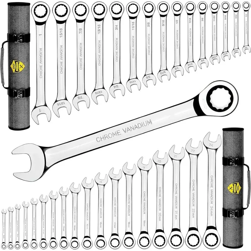 Комплект гаечных ключей TOOLGUARDS с трещоткой, 33 шт., метрические и стандартные, 100% гарантия пожизненной удовлетворенности, большой размер
Комплект гаечных ключей TOOLGUARDS с трещоткой, 33 шт., метрические и стандартные, 100% гарантия пожизненной удовлетворенности, большой размер