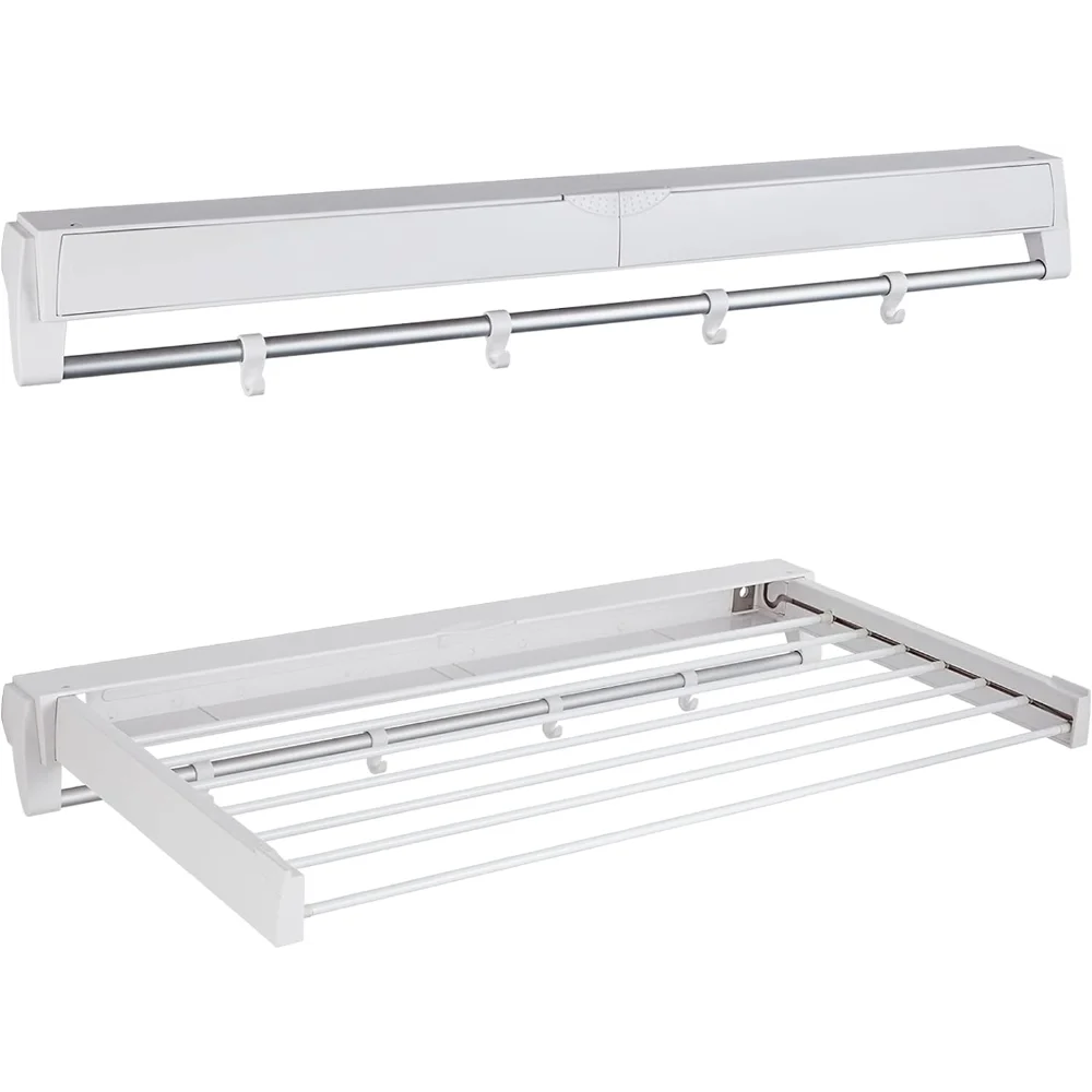 Delysia King Plastic Clothes Laundry Drying Rack,Collapsible Wall Mounted Hanger|7 Drying Rods (White)
Delysia King Plastic Clothes Laundry Drying Rack,Collapsible Wall Mounted Hanger|7 Drying Rods (White)