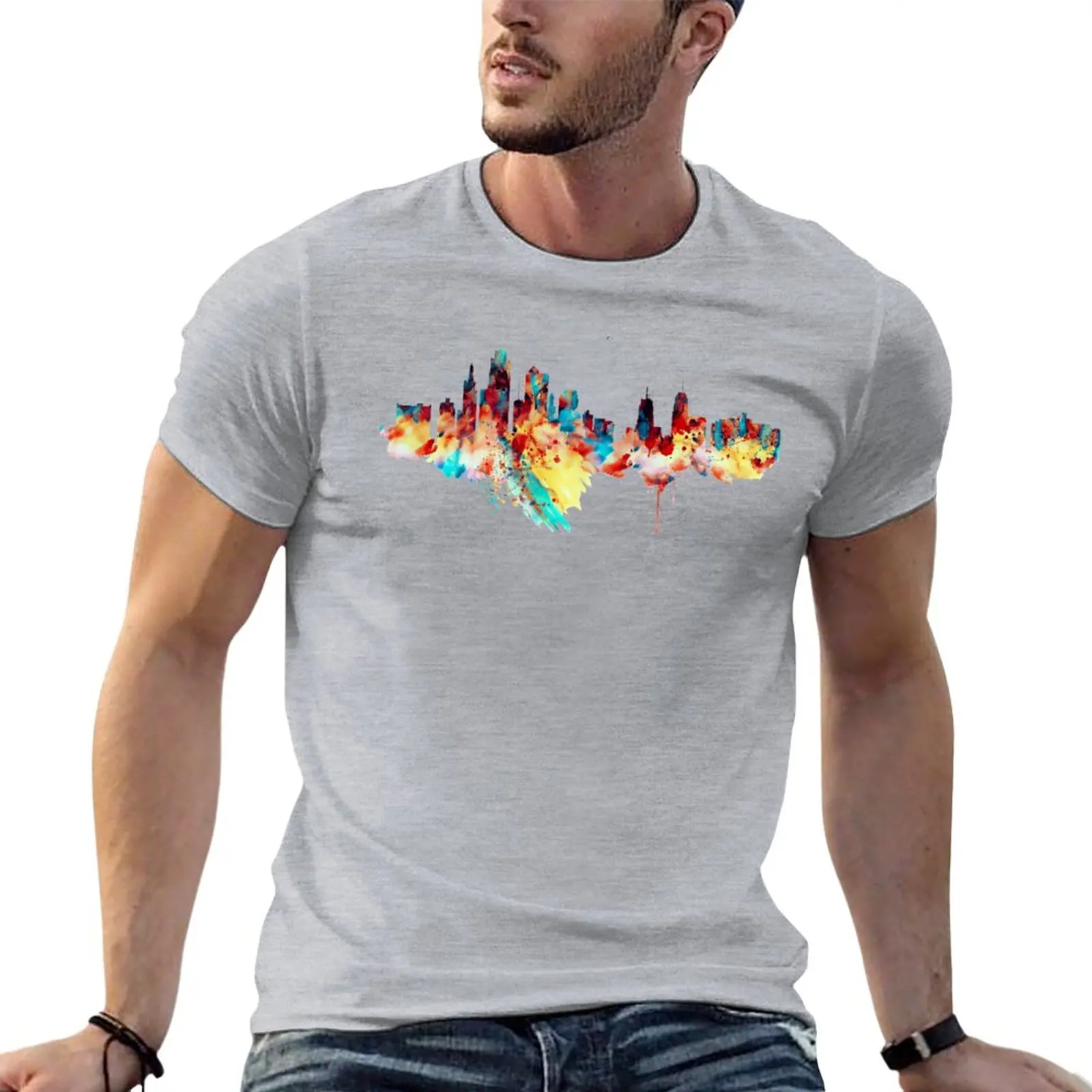 

Kansas City Skyline Silhouette T-Shirt tees Short t-shirt mens plain t shirts