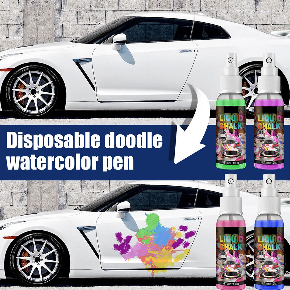1x 30ml Washable Liquids Chalk Paint Spray For Car Markers Doodle Gouache Art Pink/ Green/ Purple/ Blue 1.06 *4.13 Inch Painting
1x 30ml Washable Liquids Chalk Paint Spray For Car Markers Doodle Gouache Art Pink/ Green/ Purple/ Blue 1.06 *4.13 Inch Painting