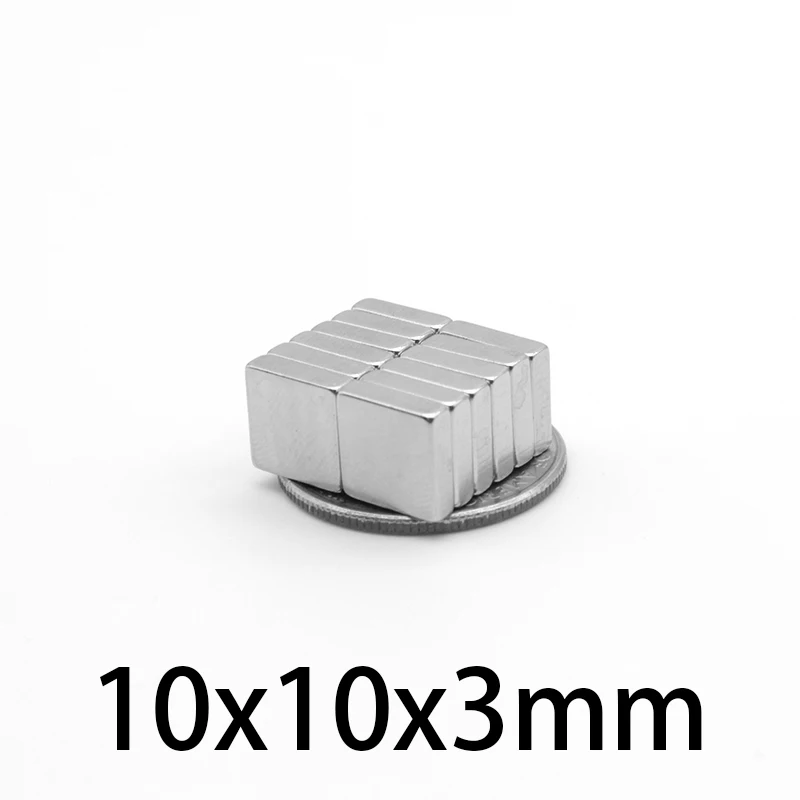 

10/20/50/100/150/200PCS 10x10x3 Square Strong Powerful Magnets 10x10x3mm Sheet Rare Earth Neodymium Magnet N35 10*10*3 mm