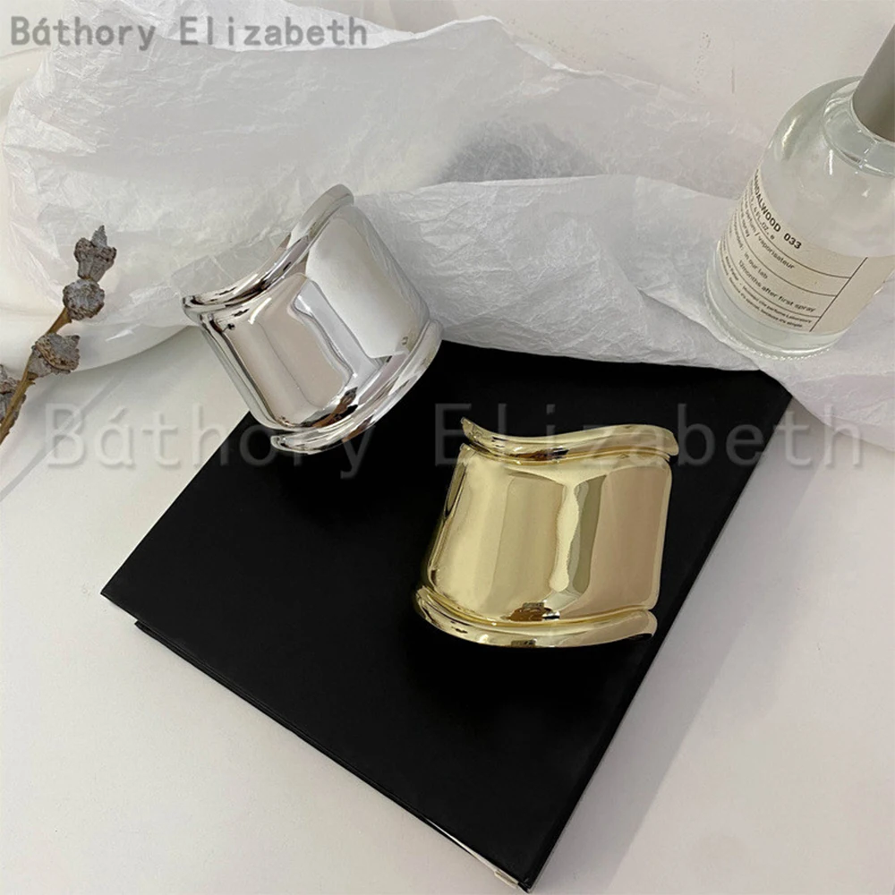 

Báthory Elizabeth French Brand Vintage Silver Gold Irregularity Round Opening Bracelet Women Top Quality Birthday Party Gift