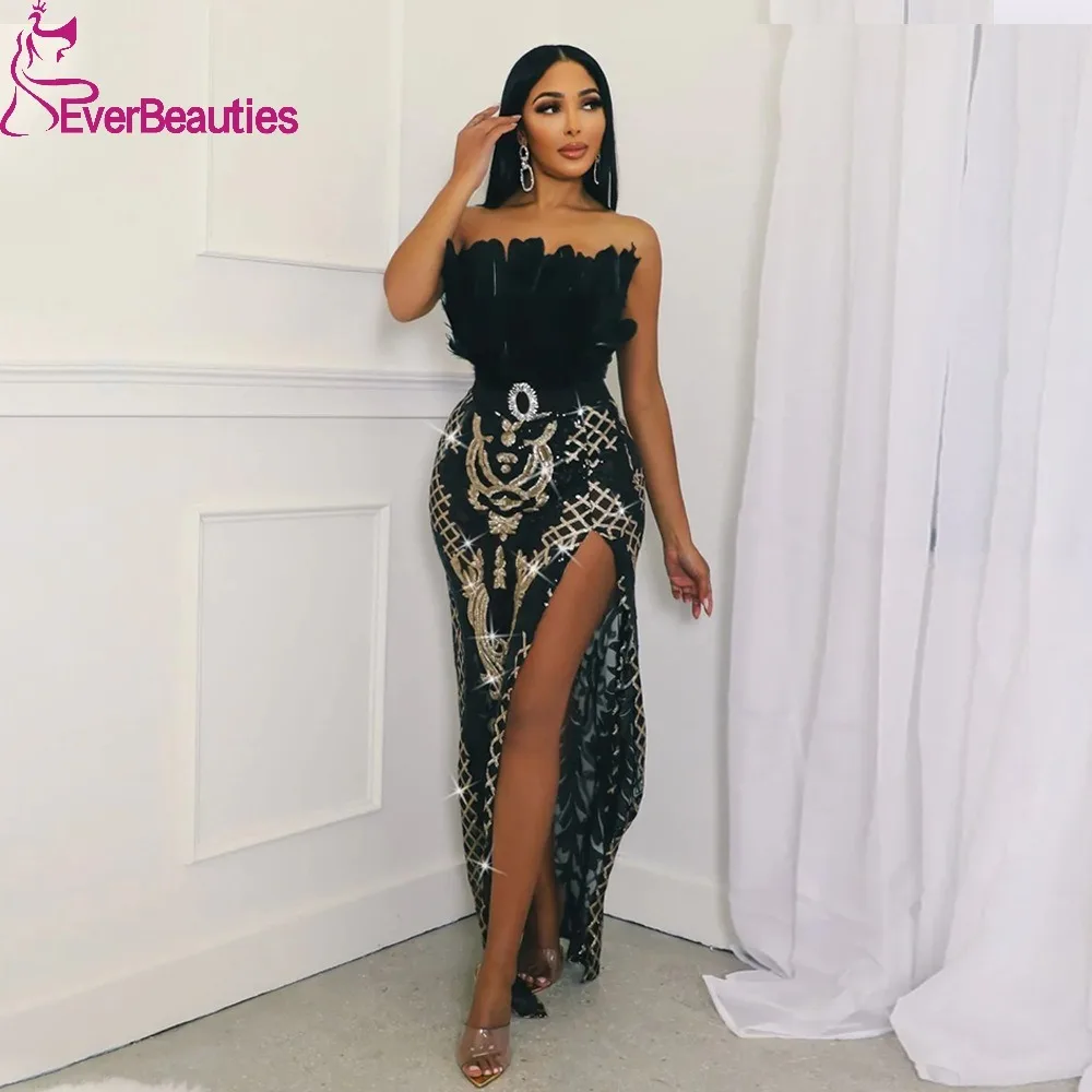 Vestidos Para Eventos Especiales Mermaid Sequin Feathers Prom Dresses Side Slit Formal Party Dresses Vestidos De Gala
Vestidos Para Eventos Especiales Mermaid Sequin Feathers Prom Dresses Side Slit Formal Party Dresses Vestidos De Gala