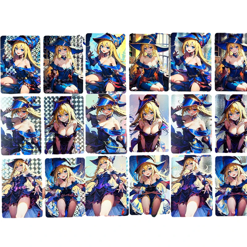 

9Pcs/set New Kawaii Yu-Gi-Oh! Diy Flash Card Duel Monsters Anime Sexy Dark Magician Girl Series Game Anime Collection Cards Toys