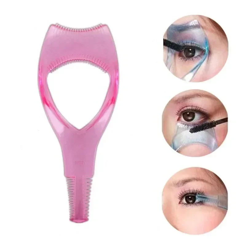 

Eyelash Tools 3 In 1 Makeup Mascara Shield Guard Curler Applicator Comb Guide Card Makeup Tool Beauty Cosmetic Tool 3 Colors