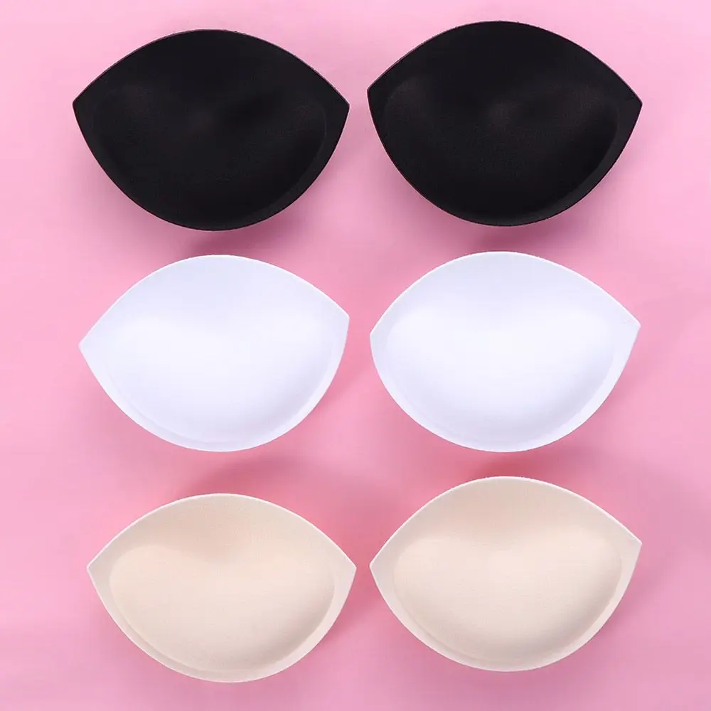 

1Pair Sponge Bra Pads Push Up Breast Enhancer Removeable Bra Padding Inserts Cups for Women Swimsuit Bikini Padding Intimates