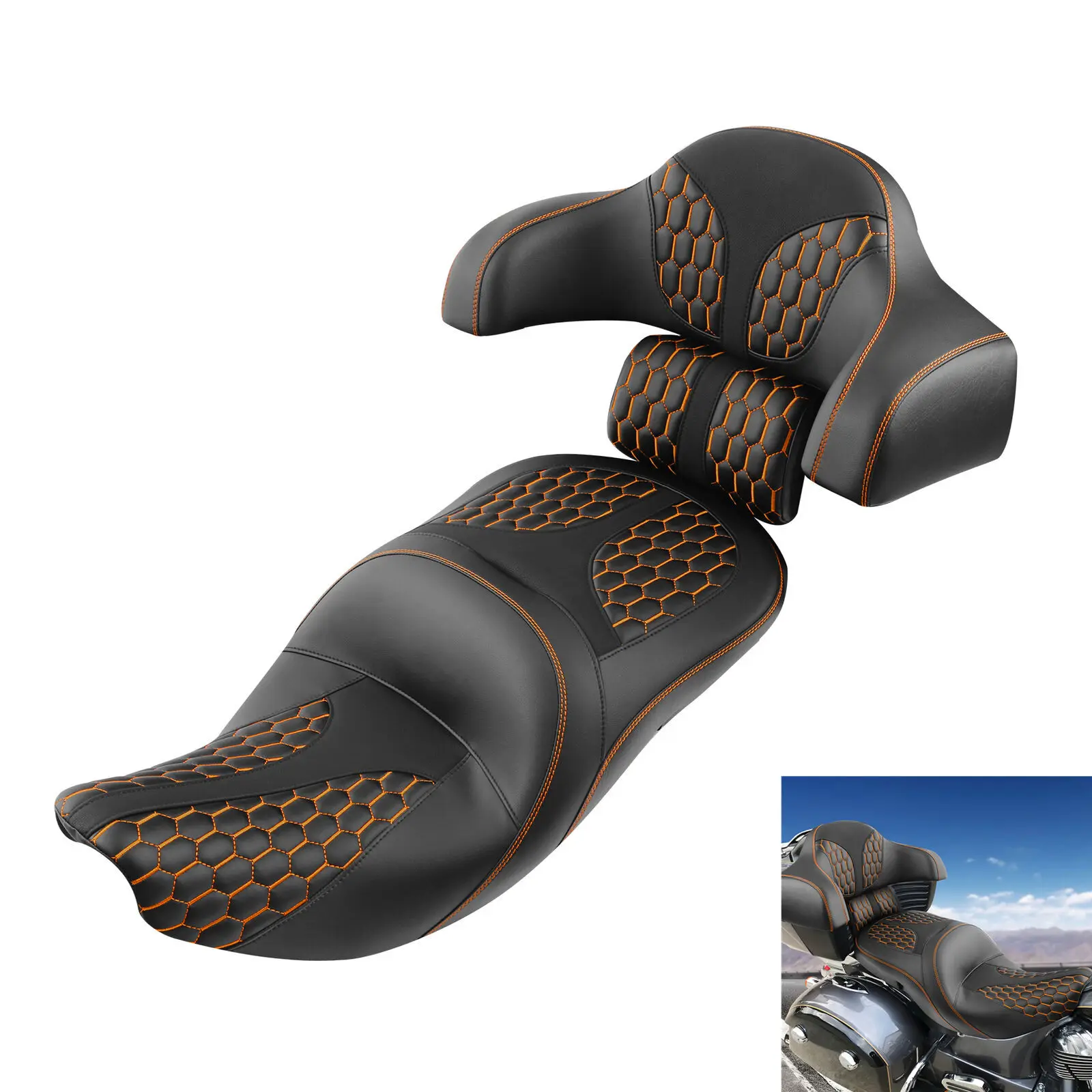 Motorcycle Driver Passenger Seat & Backrest For Indian 2015-2022 Chieftain Dark Horse Roadmaster Classic Limited Vintage
Motorcycle Driver Passenger Seat & Backrest For Indian 2015-2022 Chieftain Dark Horse Roadmaster Classic Limited Vintage