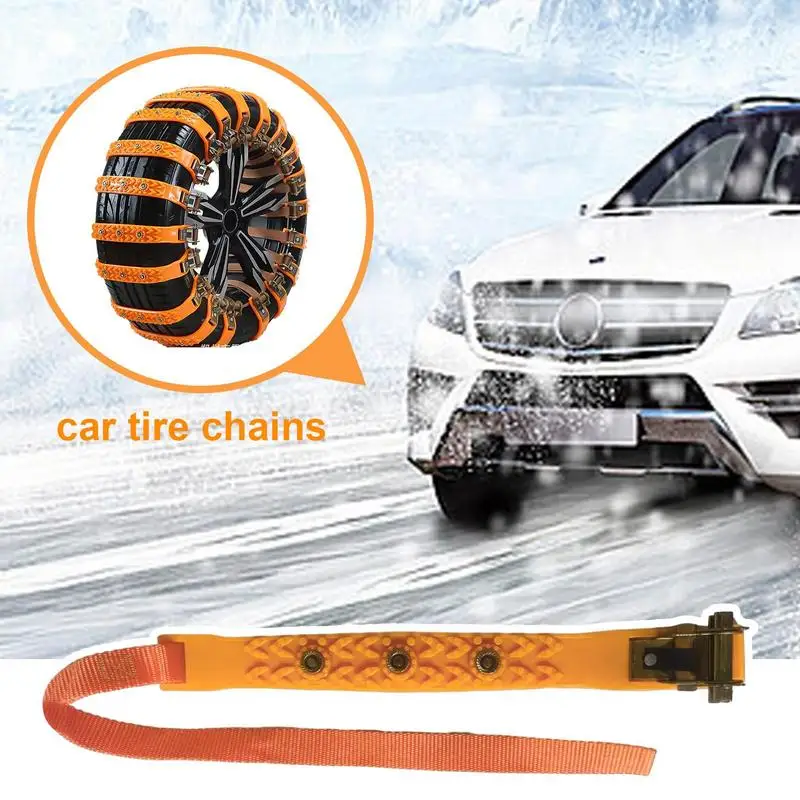 

Car Tire Chains Universal Wear-Resistant Snow Tire Chains Anti-Slip Snow Chains Long-Term Use For Snowy Ground Desert Muddy Road