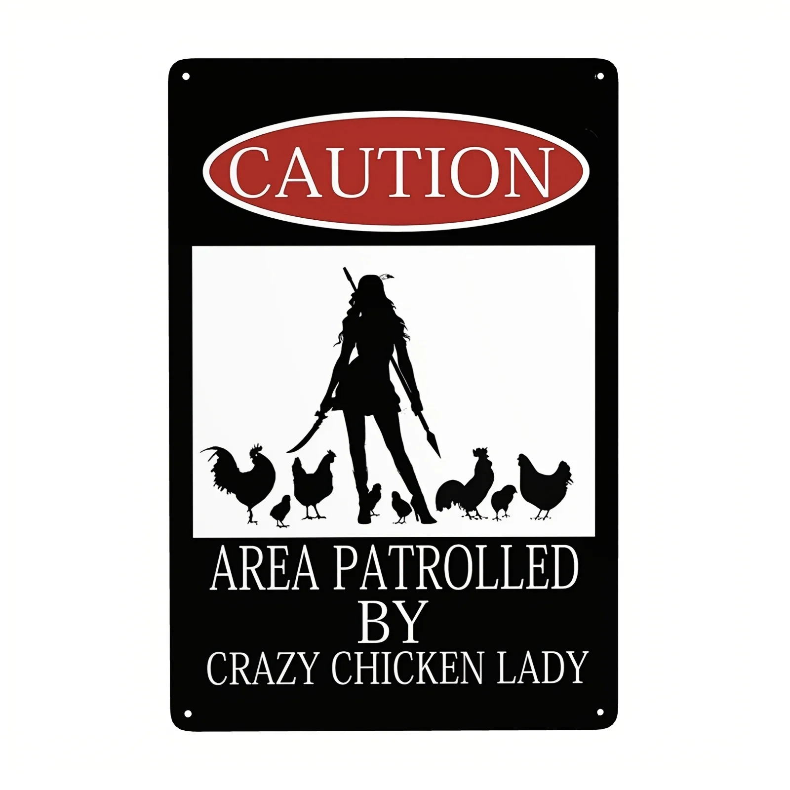 Metal Aluminum Sign, Chicken Coop Retro Wall Art Sign, Caution Area Patrolled By Crazy Chicken Lady Vintage Kitchen
Metal Aluminum Sign, Chicken Coop Retro Wall Art Sign, Caution Area Patrolled By Crazy Chicken Lady Vintage Kitchen