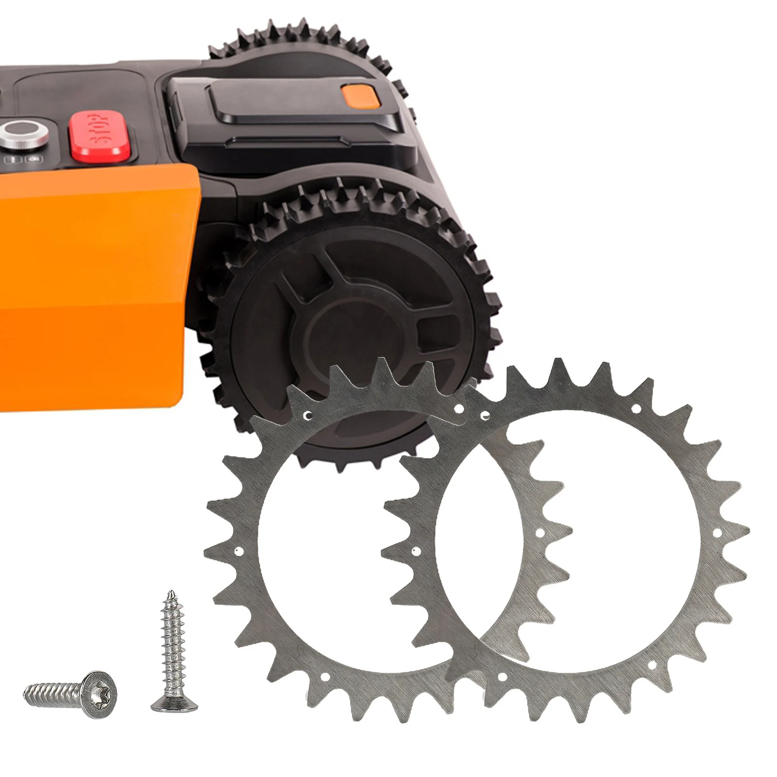 Robotic Mower Traction Improved Auxiliary Wheels Robotic Spikes For Worx Landroid Plus S&M Robot Lawn Mower Traction Wheel
Robotic Mower Traction Improved Auxiliary Wheels Robotic Spikes For Worx Landroid Plus S&M Robot Lawn Mower Traction Wheel