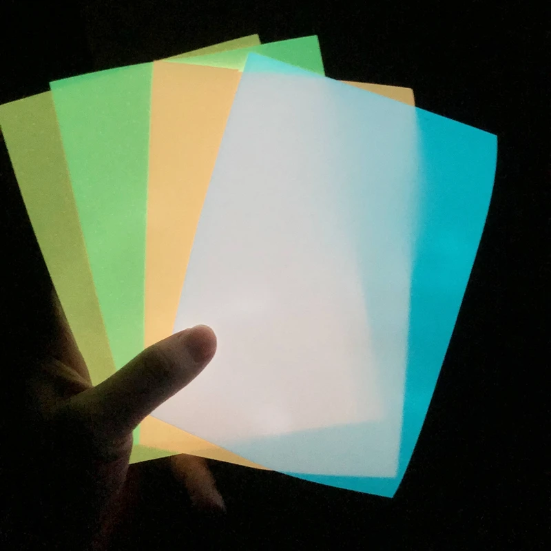 

7pcs Per Lot 20cm x25cm PU Luminous Heat Transfer Vinyl Glow in Dark Hot Press Plotter Film For T-shirt Pattern Personalized DIY