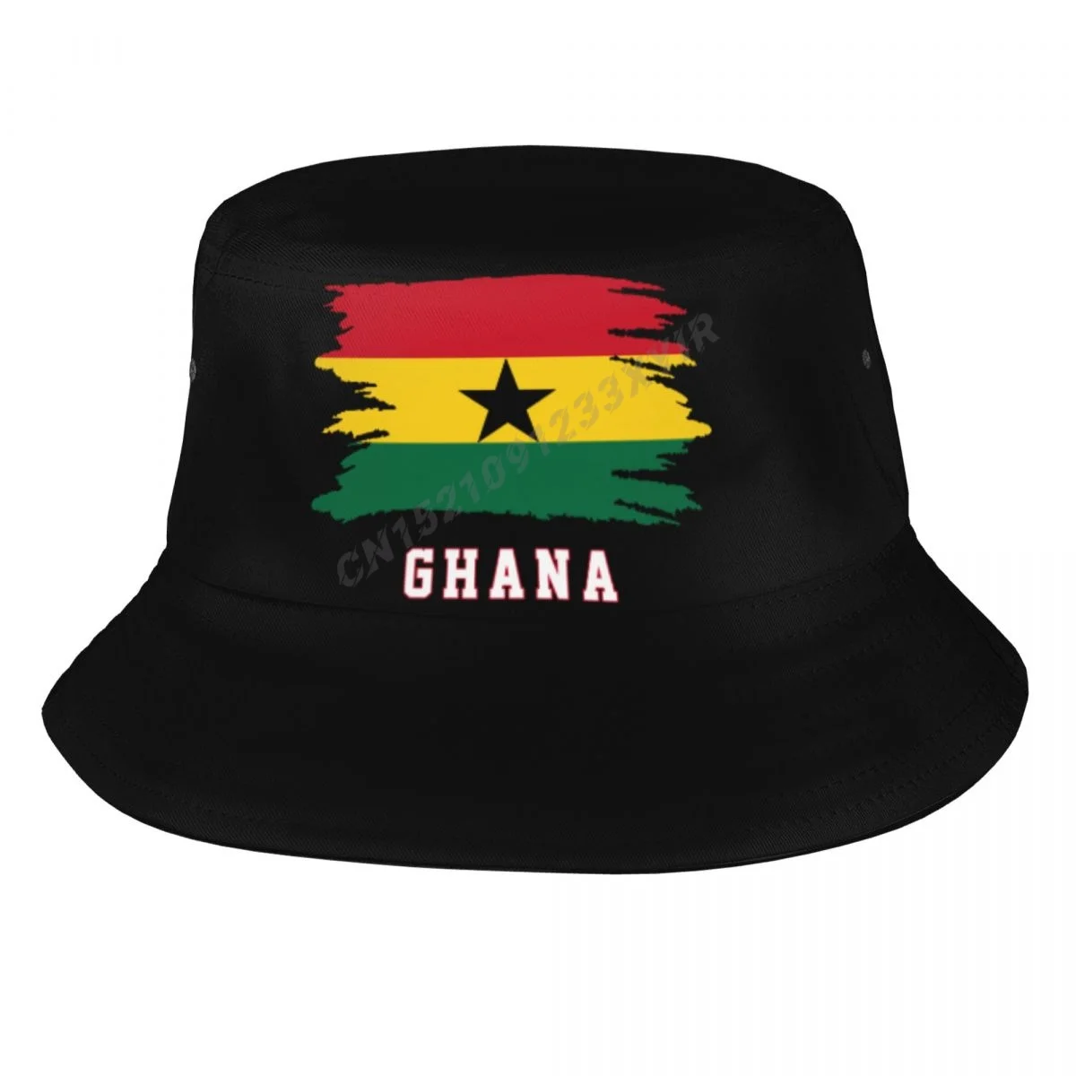 

Bucket Hats Ghana Flag Cool Ghanaian Fans Sun Shade Cool Outdoor Summer Fisherman Caps Fishing Hat