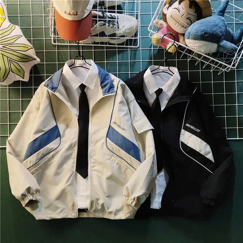 Oversized Spring Autumn Cec College Fashion Brand Sports Coat Men'S Loose Contrast Jacket Ins Harbor Style Baseball Uniform 
Oversized Spring Autumn Cec College Fashion Brand Sports Coat Men'S Loose Contrast Jacket Ins Harbor Style Baseball Uniform