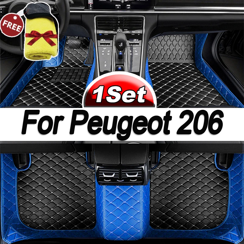

Автомобильные коврики для Peugeot 206 206 + 1998 ~ 2013, коврики, роскошные кожаные коврики, интерьерные детали, автомобильные аксессуары 1999 2000 2001 2002
