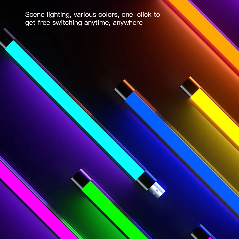 Portable Led Fill Light Rgb Colorful Atmosphere Night Light Photography Lighting Stick Usb Powered Selfie Lamp Led Night Lamps
Portable Led Fill Light Rgb Colorful Atmosphere Night Light Photography Lighting Stick Usb Powered Selfie Lamp Led Night Lamps