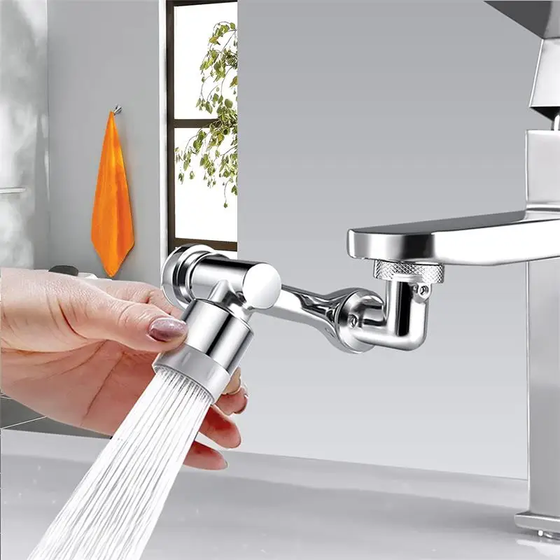 

Universal 1080° Rotatable Faucet Aerator Extender Plastic Splash Filter Faucets Bubbler Nozzle Robotic Arm for Kitchen Bathroom