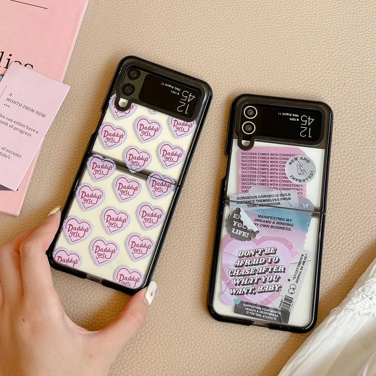 Acrylic Black Border Heart Phone Case for Samsung Galaxy Z Flip 5 4 3 Back Cover for ZFlip3 ZFlip4 ZFlip5 Hard Case Shell
Acrylic Black Border Heart Phone Case for Samsung Galaxy Z Flip 5 4 3 Back Cover for ZFlip3 ZFlip4 ZFlip5 Hard Case Shell