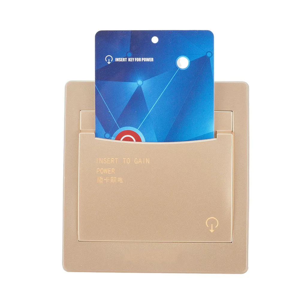Electric Power card switch Flame retardant Business Indoor Socket Champagne gold Villa Insert Power-off Function
Electric Power card switch Flame retardant Business Indoor Socket Champagne gold Villa Insert Power-off Function