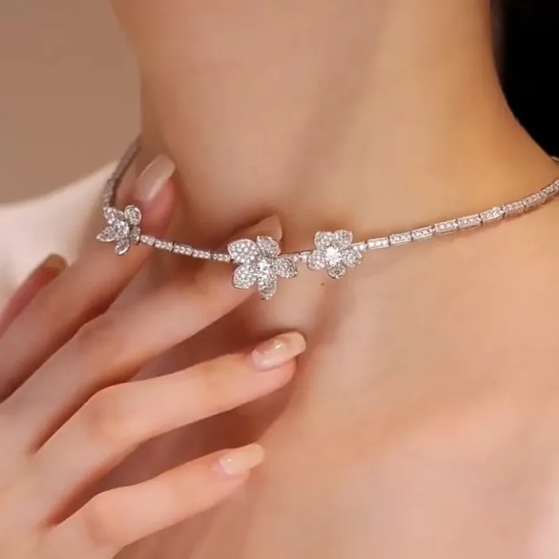 925 Sterling Silver Necklace Dazzling Flower Design Fashionista's Delight Unique Necklace For Women Party Jewelry 4 Mallzona S9bfb7bc995b94317b982ba09e2065468G 925 Sterling Silver Necklace Dazzling Flower Design Fashionista's Delight Unique Necklace For Women Party Jewelry Mallzona