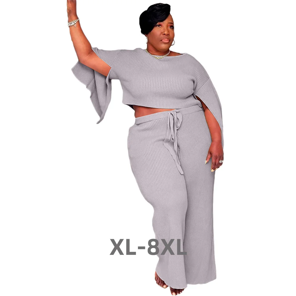 Plus Size New Women Clothing Two Piece Set Casual Slip Sleeve Ribbing Super Stretch Elegant Pants Sets Wholes 3xl 4xl 5xl 6xl
Plus Size New Women Clothing Two Piece Set Casual Slip Sleeve Ribbing Super Stretch Elegant Pants Sets Wholes 3xl 4xl 5xl 6xl