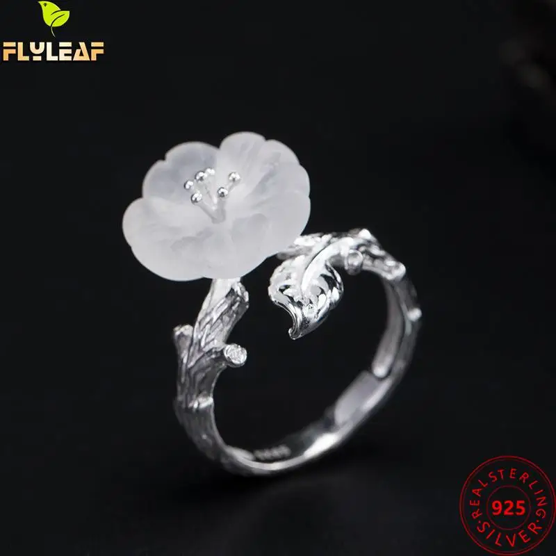 Real 925 Sterling Silver Jewelry Natural Crystal Flowers Open Rings For Women Original Design Femme Luxury Accessories 2022 New
Real 925 Sterling Silver Jewelry Natural Crystal Flowers Open Rings For Women Original Design Femme Luxury Accessories 2022 New