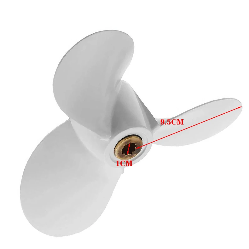 

3 Blades 9.5cm Marine Propeller For Yamaha Outboard Engine 4hp 5hp Part 71/2X 7-BA 6E0-45943-01-EL Accessories