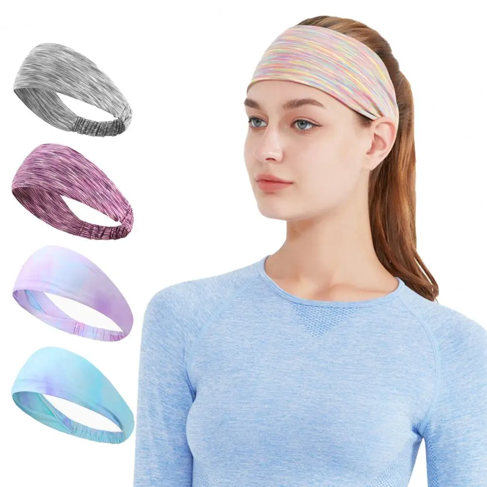 

Fashion Absorbing Sweat Yoga Headband Candy Color Wide White Blue Red Hairband Accessories Simple Design Elastic Headbands