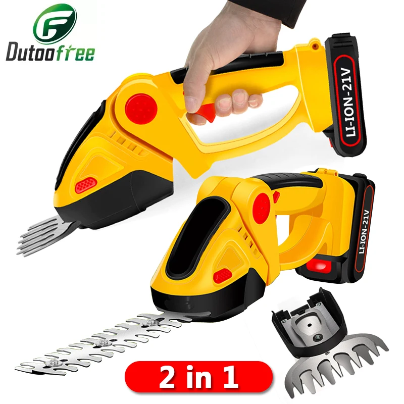 21V Wireless Rechargeable Lawn Mower Machine Household Pruning Shear Mower 2 In 1 Cordless Electric Hedge Trimmer Garden Tools
21V Wireless Rechargeable Lawn Mower Machine Household Pruning Shear Mower 2 In 1 Cordless Electric Hedge Trimmer Garden Tools