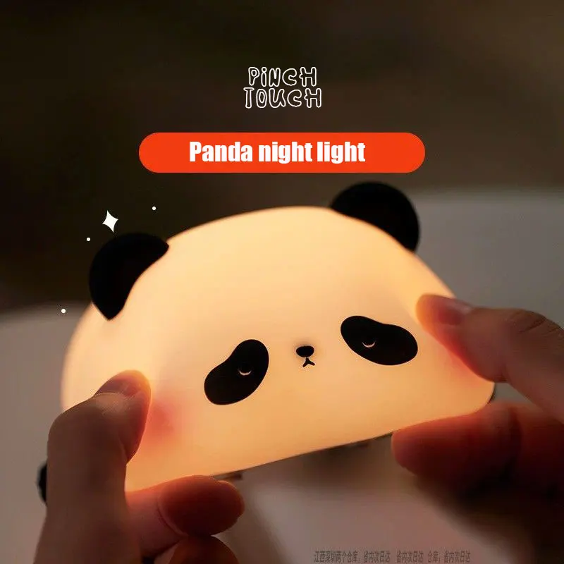 

Cartoon Panda Clap Pat Night Light Cute Bedroom Sleep Bedside Desk Lamp Cure Birthday Present Men Women Gift Bag Touch Collect