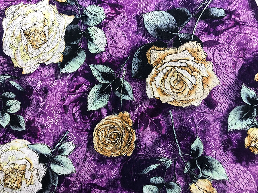 40 Momme High Quality Real Silk Satin Fashion Cloth Purple Bottom Champagne Rose Spray Painting Designer Fabric for Cheongsam
40 Momme High Quality Real Silk Satin Fashion Cloth Purple Bottom Champagne Rose Spray Painting Designer Fabric for Cheongsam