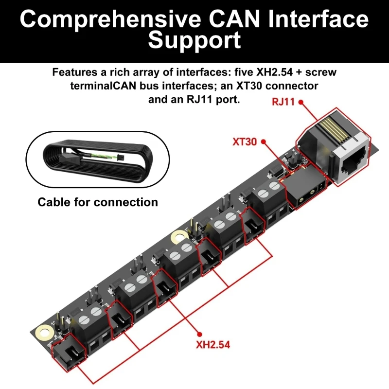 Плата расширения CAN V1.0. Плата CAN-коммуникации для EBB36/42 EBB SB2240/EBB SB2209 CAN Manta M8P/M5P 3D-принтеров.
Плата расширения CAN V1.0. Плата CAN-коммуникации для EBB36/42 EBB SB2240/EBB SB2209 CAN Manta M8P/M5P 3D-принтеров.