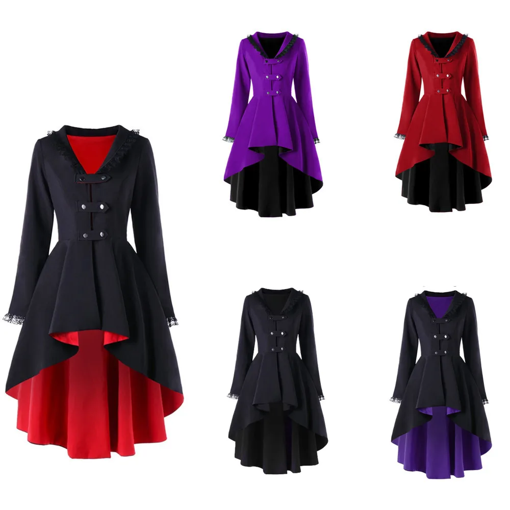 Gothic Steampunk Button Coat Victorian Coat Blazer Outwear Women Personality Button Lace Windbreaker
Gothic Steampunk Button Coat Victorian Coat Blazer Outwear Women Personality Button Lace Windbreaker