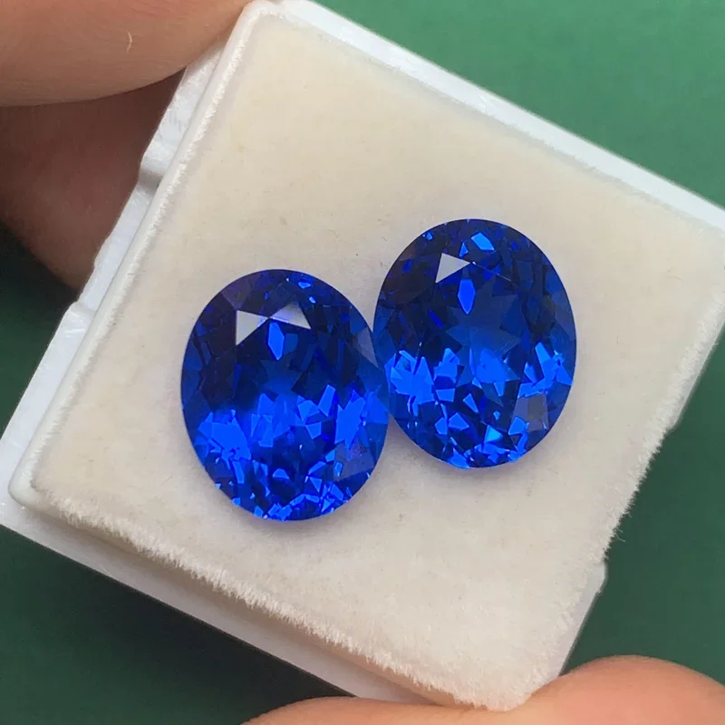 

Ruif Unique Special Nice Blue Oval Lab Grown Cobalt Spinel Gemstone For Fine Jewelry DIY