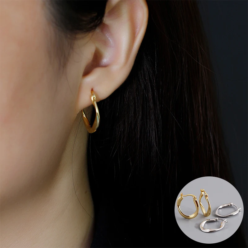 100% 925 Sterling Silver Geometric Earring for Women Girl Simple Fashion Smooth Twisted Design Jewelry Party Gift Dropshipping
100% 925 Sterling Silver Geometric Earring for Women Girl Simple Fashion Smooth Twisted Design Jewelry Party Gift Dropshipping