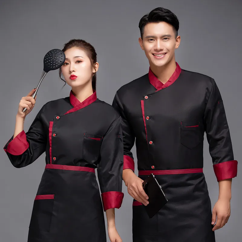Man Western Restaurant Chef Jacket Long short Sleeve Woman Cafe Kitchen Work Wear Bakery Cooking Tops Fast Food Chef Uniform
Man Western Restaurant Chef Jacket Long short Sleeve Woman Cafe Kitchen Work Wear Bakery Cooking Tops Fast Food Chef Uniform