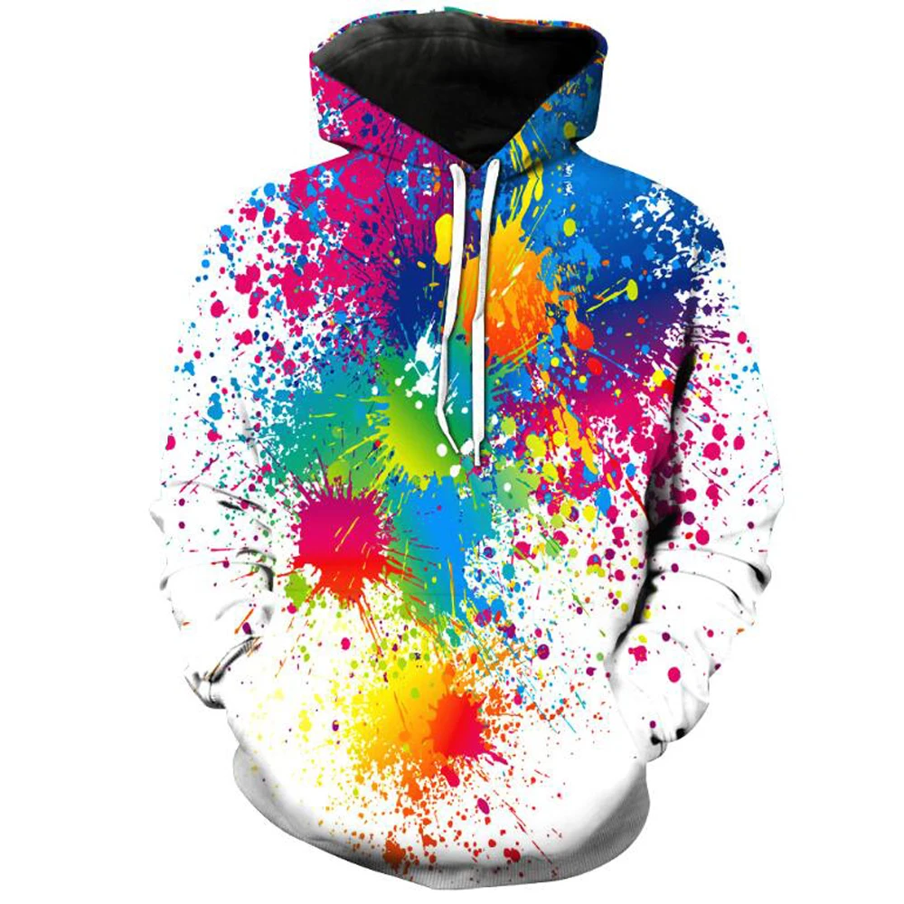 

Both men and women can wear splashing colored paint stains, 3D printing, and the latest 2024 hoodies are very trendy