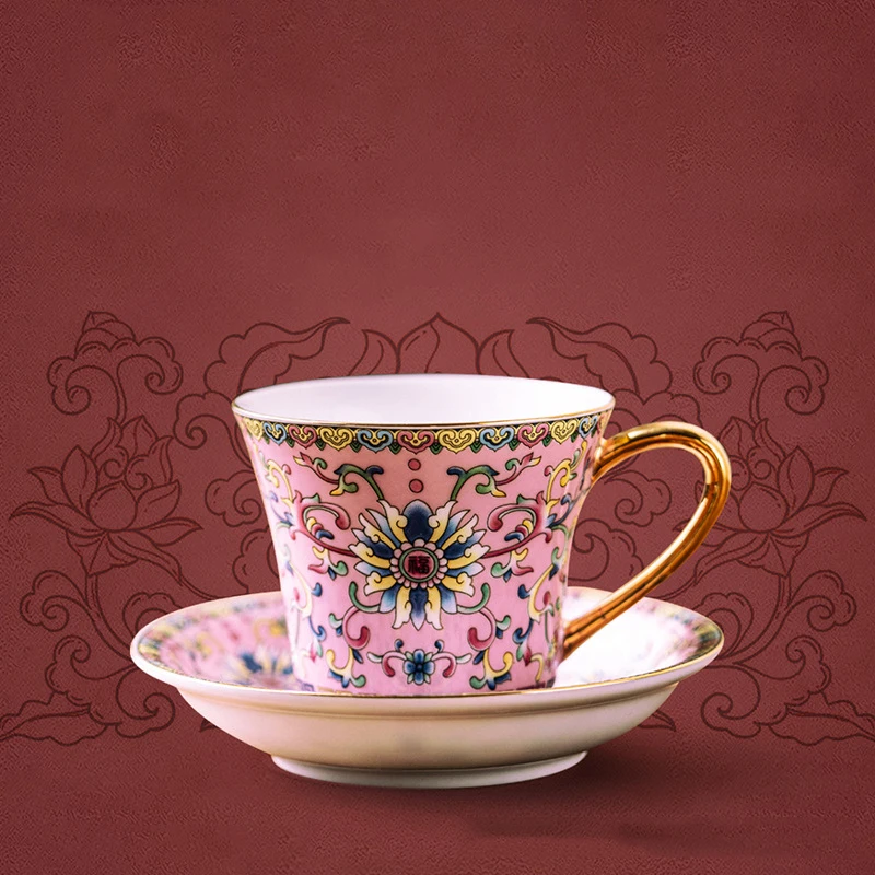 

2024 креативная керамическая кофейная кружка в китайском стиле, набор персонализированных мультяшных чашек для воды для китайского свадебного подарка