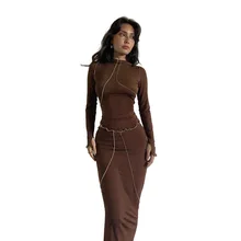 Women's Set Solid Color Two Piece Skirt Set 2022 New Fashion O Neck Hollow Out Long Sleeve Top Slim Hip Long Skirts Women Outfit
Women's Set Solid Color Two Piece Skirt Set 2022 New Fashion O Neck Hollow Out Long Sleeve Top Slim Hip Long Skirts Women Outfit