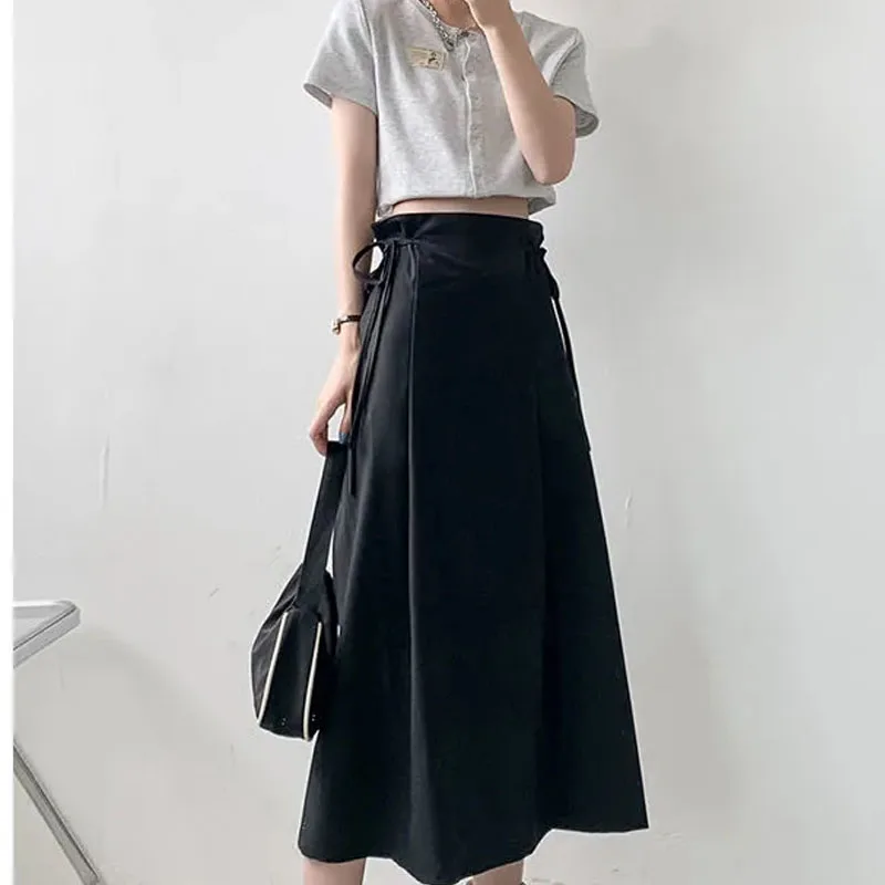 2022 Summer Women's New Mid-length Skirt Student Korean Thin Wild A-line Skirt Black High Waist Skirts Female Jupe Longue Femme
2022 Summer Women's New Mid-length Skirt Student Korean Thin Wild A-line Skirt Black High Waist Skirts Female Jupe Longue Femme