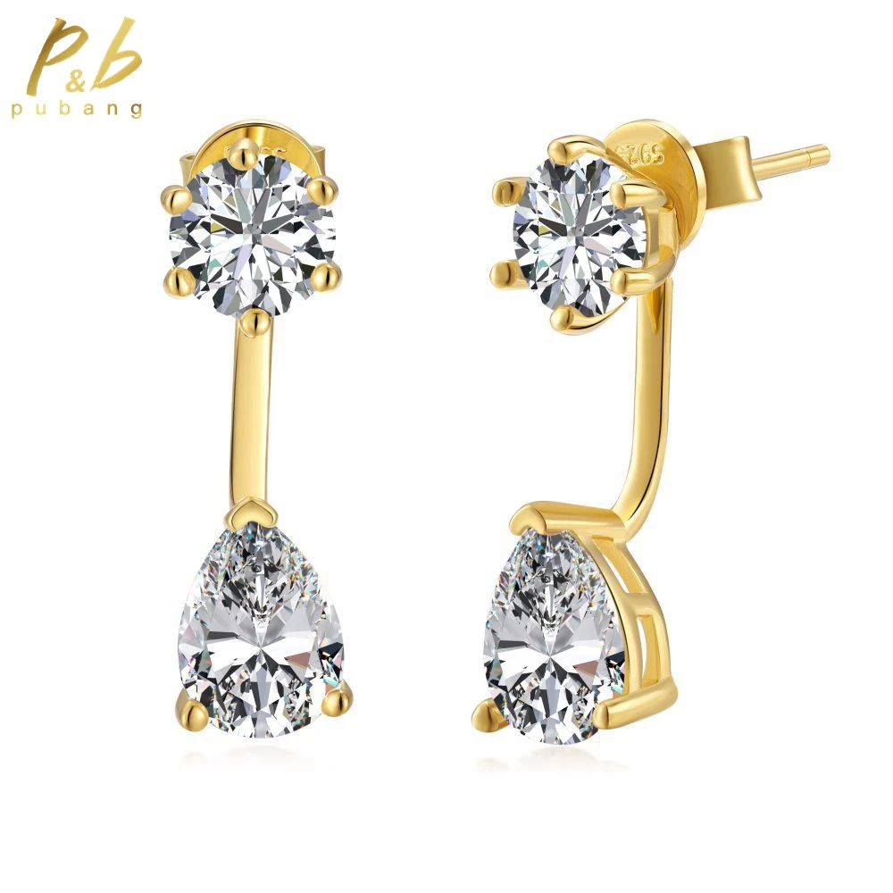 PuBang Free Shipping Fine Jewelry Real 925 Sterling Silver Gem Created Moissanite Simple Drop Earrings for Women Engagement Gift
PuBang Free Shipping Fine Jewelry Real 925 Sterling Silver Gem Created Moissanite Simple Drop Earrings for Women Engagement Gift