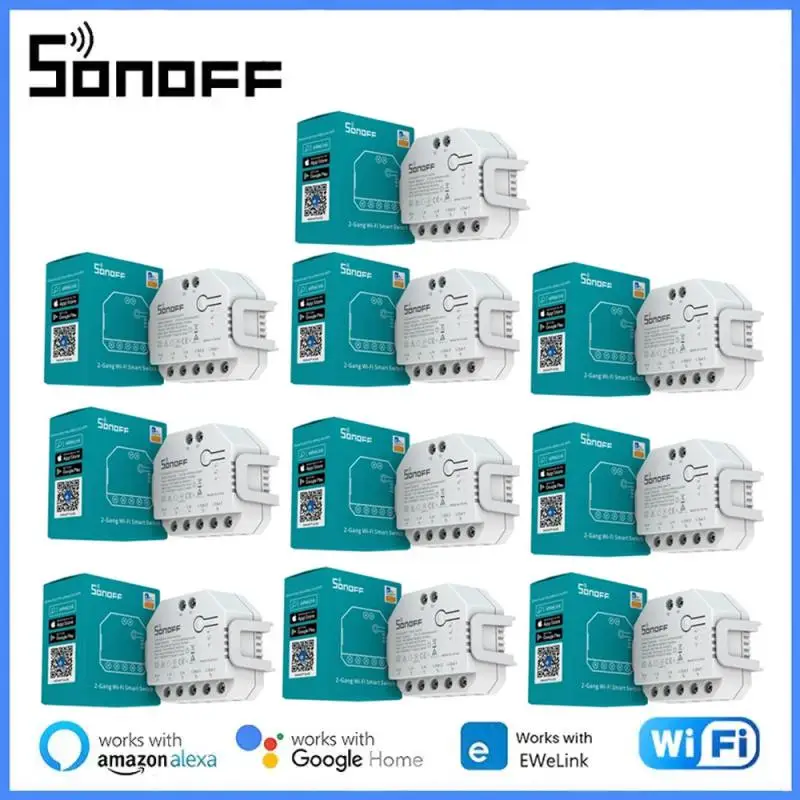 

Смарт-переключатель для штор SONOFF DUALR3 Dual R3 Lite с Wi-Fi для электрического моторизованного роликового затвора Alexa Google Home eWeLink с управлением через приложение